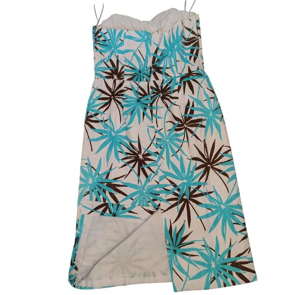 Milly Sweetheart Bust Knee Length Sheath Floral Dress Size 8 - Picture 4 of 12